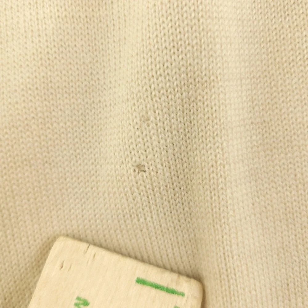 Banana Republic Sweater Mens M Beige Merino Wool 1/4 Zip Mock Neck Knit Pullover